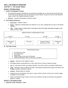 unit 3: the world in transition