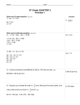 Answers - Grade 6/ Middle School Math