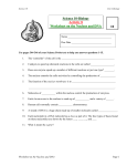 DNA Worksheet