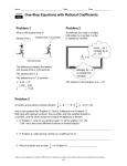 Name Date Class One-Step Equations with Rational Coefficients