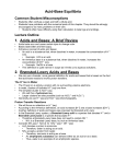 Acid Base Equilibrium