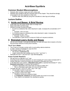 Acid Base Equilibrium