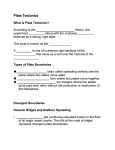 Plate Tectonics Notes