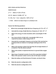 Unit 2: Atoms and their Electrons