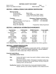 MATERIAL SAFETY DATA SHEET