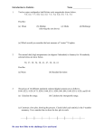 Statistics Intro - Gordon State College