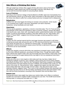 Side Effects Of Drinking Diet Sodas