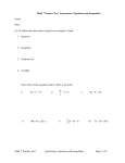 Math 7 Expressions, Equations, and Inequalities PRACTICE