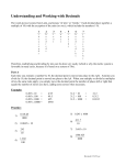 Understanding and Working with Decimals