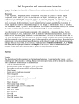 Lab Evaporation and Intermolecular Attraction