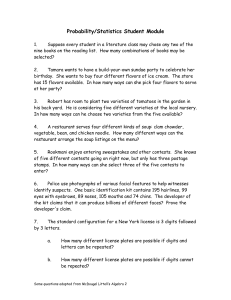 Probability Statistics Student Module