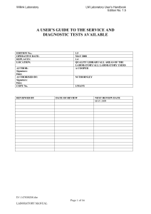 Lab Handbook 1_5 - Central Manchester University Hospitals