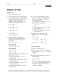 Chapter 9 Test