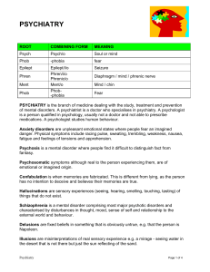 psychiatry