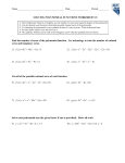 Complex Numbers Worksheet