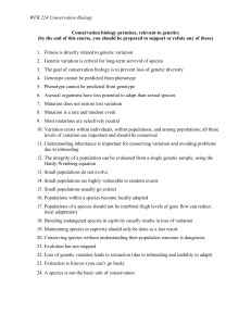 Conservation genetics premises