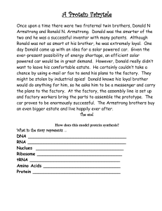 REVIEW Protein Synthesis with Analogies