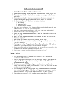 Study Guide Physics Chapter 7, 8