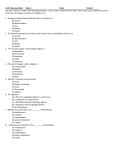 Unit 3 Review Sheet Name: Date: Period: Use your notes to answer