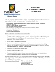 ASSISTANT FACILITY MAINTENANCE TECHNICIAN Turtle Bay