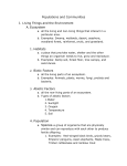 Populations and Communities Living Things and the Environment