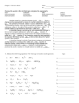 Chapter 11 Review sheet Name