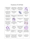 Functions of Cell Parts