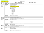 Lesson Plans Teacher: Robinson Dates: 1/9/17