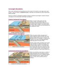 Convergent Boundaries: Here crust is destroyed and recycled back