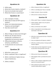 Questions 1A Define wave. What kind of wave requires a medium