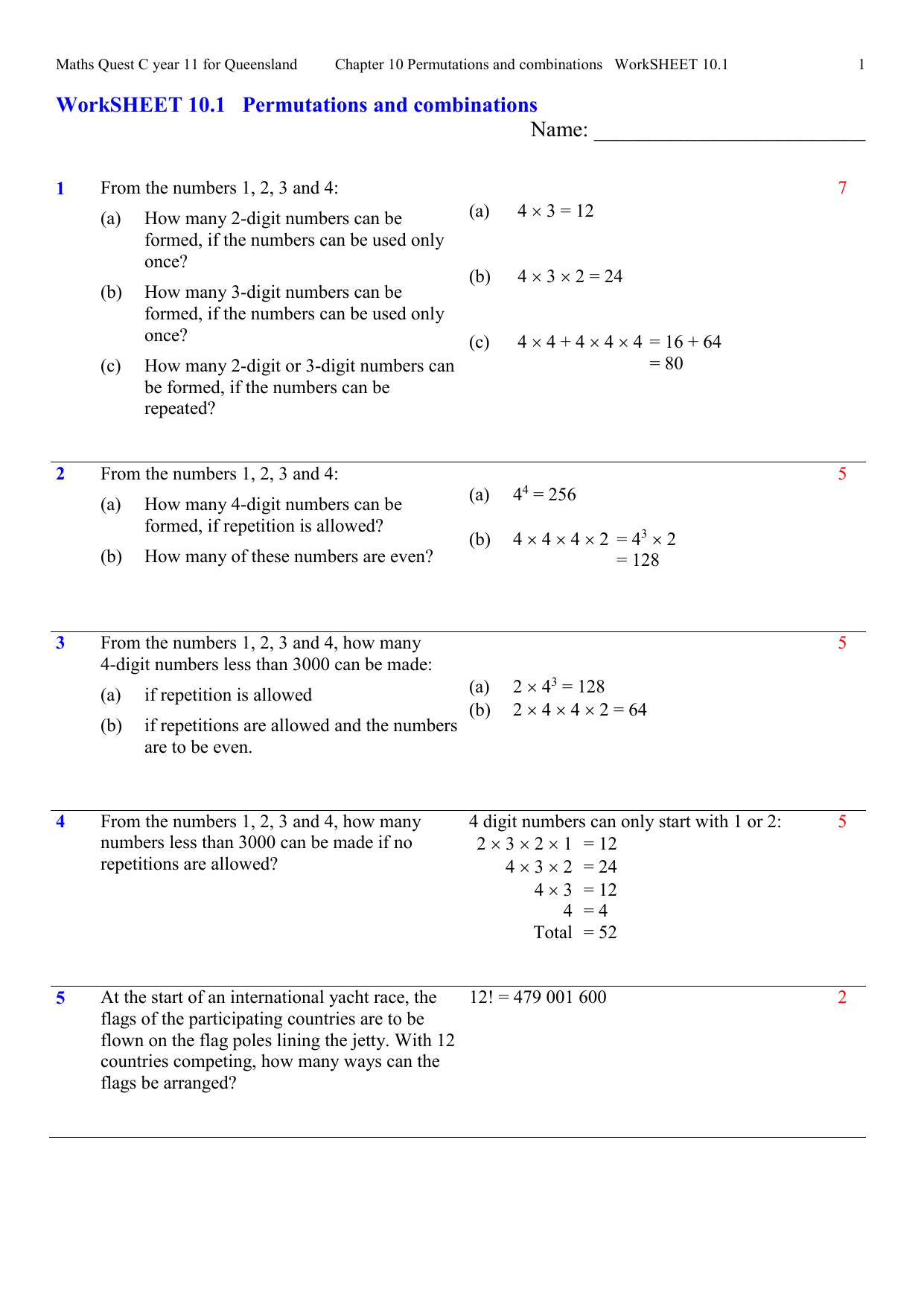 Worksheets Permutations And Combinations Worksheet worksheet 10 1 permutations and combinations