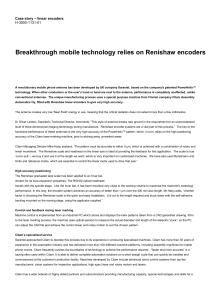 Breakthrough mobile technology relies on Renishaw encoders