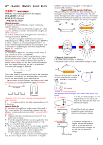 7TH CLASSES PHYSICS DAILY PLAN