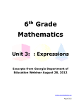 Parent Unit 3 Guide for 6th Grade Math