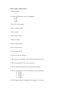 Advanced Chemistry Midterm