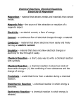 Chemical Reactions, Chemical Equations, Electricity