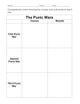 Complete the chart showing the causes and outcomes of each war