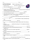 Cell Parts Worksheet