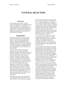 Introduction to Natural Selection