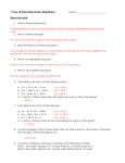 1st law of Thermodynamics Worksheet