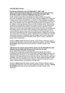 June 2007 Mark Scheme The Causes and Impact of the First World