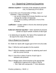 Balancing Chemical Equations