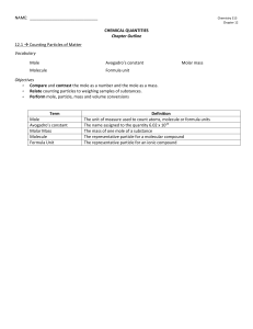 Mole-Mass Conversions