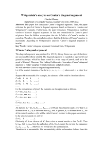 On Cantor`s diagonal argument