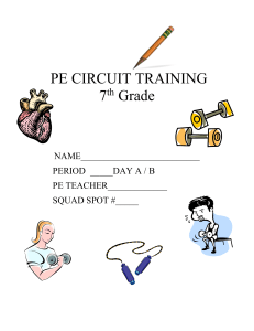 7 grade fitness circuit training packet