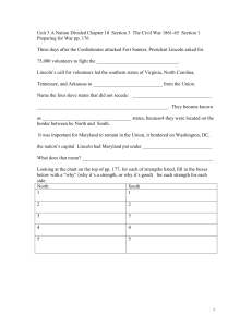 Unit 3 A Nation Divided Chapter 10 Section 3 The Civil War 1861