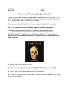 Part 1: The Strange Tale of Phineas Gage