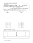3-1 Solving Linear Systems by Graphing