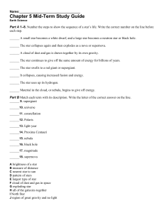 Chapter 5 Mid-term Study Guide