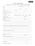 Clinical Record Form